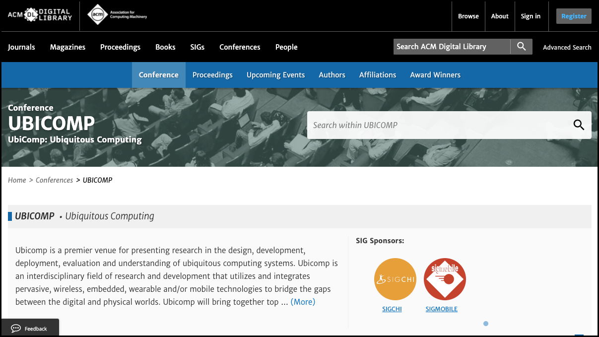 Explore ACM Conferences in the ACM Digital Library