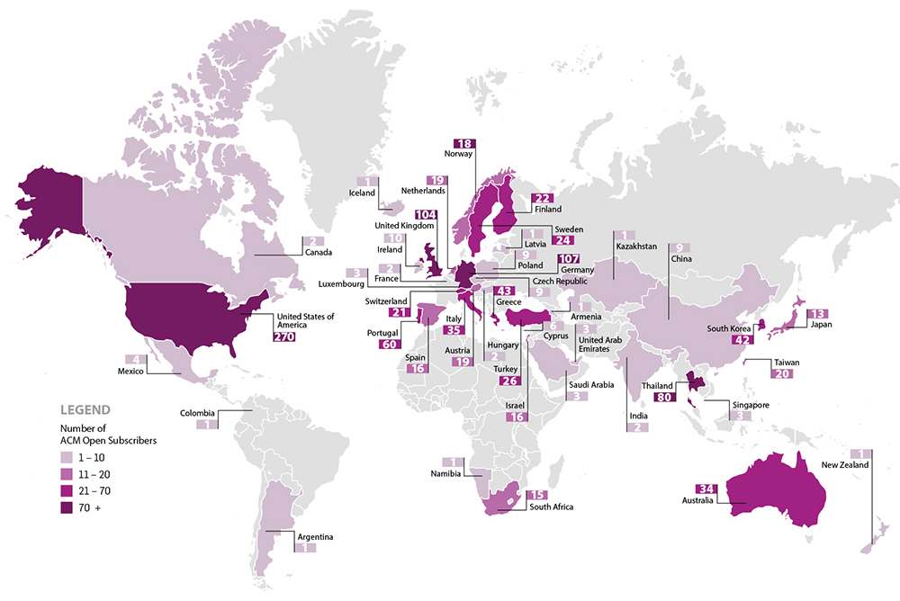 ACM Open Global Reach Map 2024